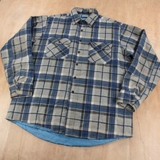 FIELDMASTER quilt lined flannel shirt jacket XLT vtg 70s 80s usa made trucker