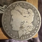 1901 Morgan Silver Dollar $1 Circulated Business Strike 0.9 Fine