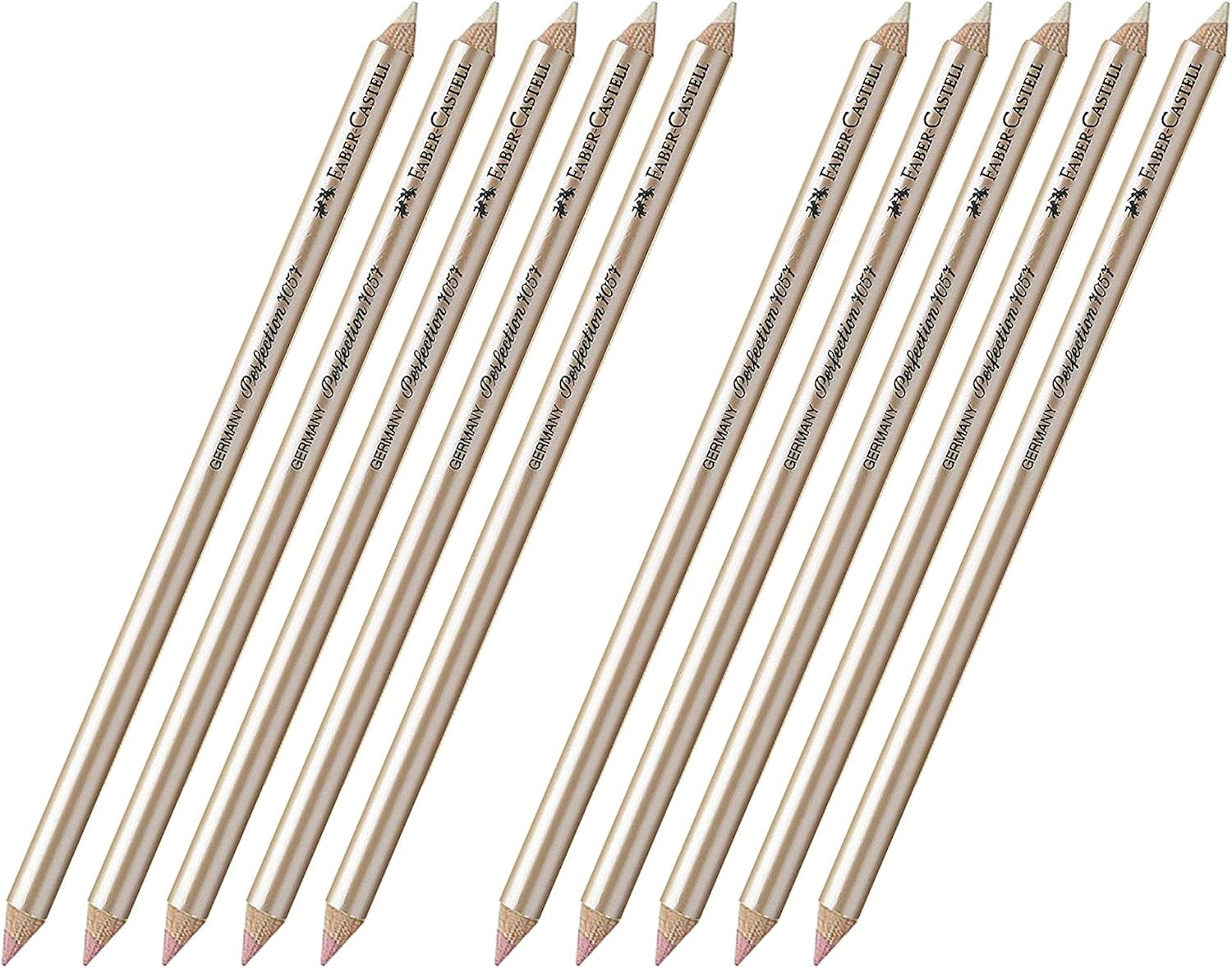 Faber-Castell Perfection Eraser 10 Pack 7057 Double Lace Soft & Hard Eraser