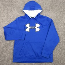 Under Armour Sweater Mens Large Storm Fleece Logo Pullover Hoodie Sweatshirt