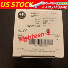Allen Bradley 800TC-XAV Ser D Contact Block Blue Nos Oem