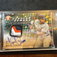 Marketplace image: 2022 Topps Pristine Miguel Cabrera Game Used Auto Patch #d 1/1 Superfractor