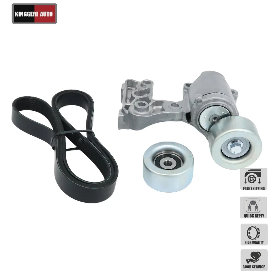 Serpentine Belt Drive Tensioner Kit Fits Toyota Avalon Camry Highlander Lexus US Foto 3 de 4
