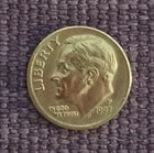 1997 P Roosevelt dime, very nice, actual coin in picture  free S/H