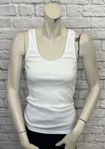 EXPRESS WOMEN'S WHITE SEXY BASIC TANK TOP SIZE S