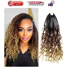 Goddess Box Braids Crochet Hair With Curly Ends 12 Inch
