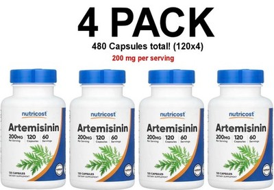 Nutricost, Artemisinin, 4 PACK, 120 Capsules (480 total!), 100 mg per capsule