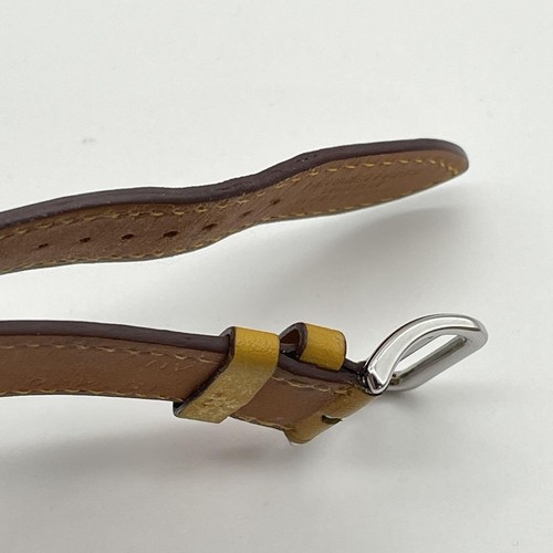 HERMES Yellow Leather Apple Watch Band Strap for 38mm 40mm 41mm Models - Zdjęcie 14 z 19