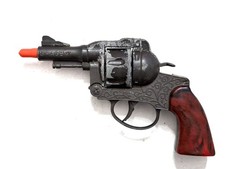 Vintage CRESCENT S-AGENT TOY CAP GUN 6" L Metal Made ENGLAND - FOR PARTS /READ