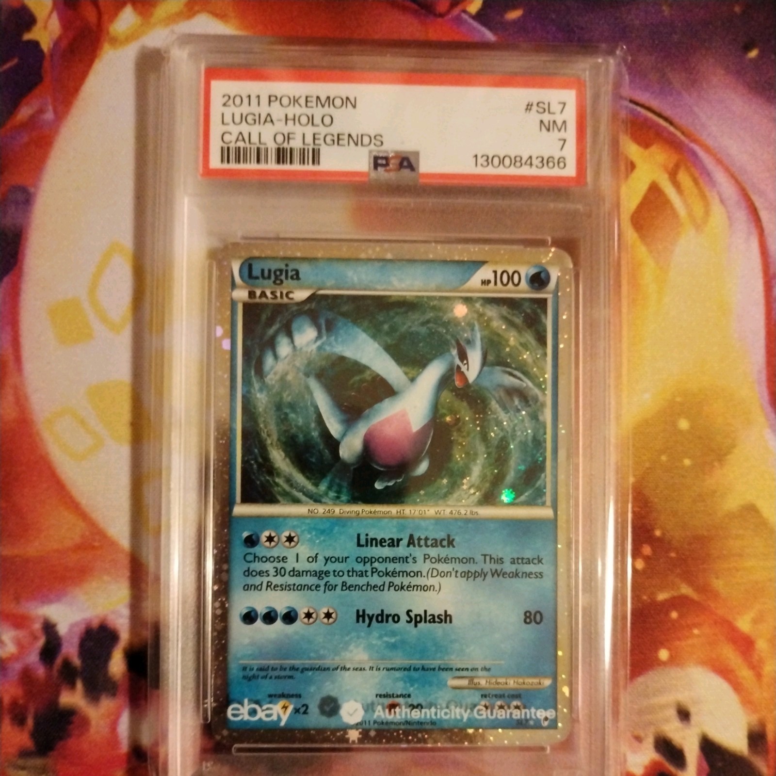 2011 POKEMON CALL OF LEGENDS #SL7 LUGIA-HOLO PSA 7