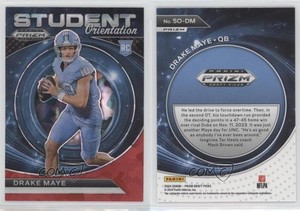 2024 Panini Prizm Draft Picks Student Orientation Red Ice Drake Maye Rookie RC