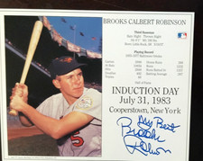 Brooks Robinson Signed Induction Day 8 x 10