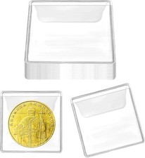50PCS Single Pocket Coin Sleeves 2.1 X 2.1 Inches Clear Coin Protectors Clear P