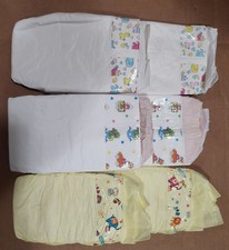 6 VINTAGE Plastic Backed Baby Diapers