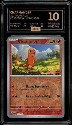 Pokemon Slab: Charmander - 004/165 - MEW - Graded OCE Pristine 10
