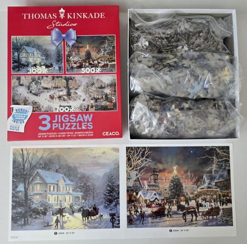 Thomas Kincade Studios - Winter Scenes 3 Pack 150-piece Jigsaw Puzzles - Picture 8 of 21
