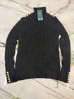 Holland Cooper Seattle Roll Neck Cable Knit Black Women’s Size Large NWT