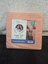 Twin / Twin XL Sheet Set By Mainstays Warm Geo Super Soft Brushed Microfiber