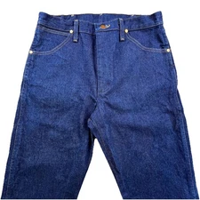 Vintage Wrangler Jeans Mens 31x34 Blue Denim Cowboy Cut Western 13MWZ
