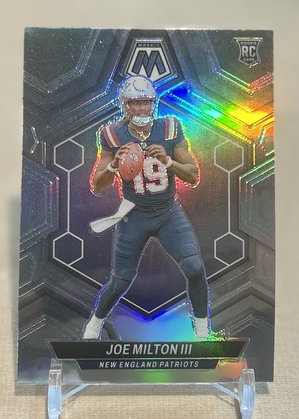 2024 Panini Mosaic #397 Joe Milton III (RC) True Silver Holo Prizm COWBOYS