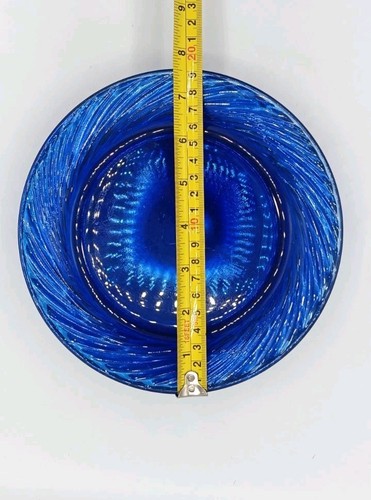 24 Pcs PYREX FESTIVA Cobalt Blue Swirl Glass 8-Dinner Plates, 8-Bowls, 8-Saucers - Picture 14 of 24