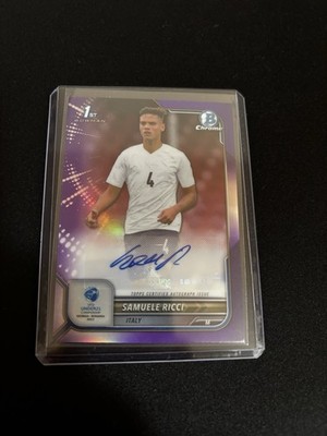 Samuele Ricci 2022-23 Bowman Chrome UEFA 1st Bowman Auto Italy /250