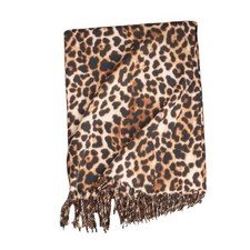 Women Cheetah Pashmina Winter Warm Cashmere 24" 75", B Leopard- 2 24" 75"