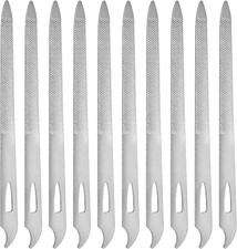 10 Pcs Stainless Steel Double-sided Metal Nail Files for Fingernails  Toenails