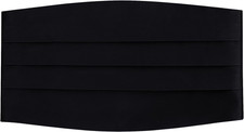 Men'S Adjustable Satin Cummerbund - Black