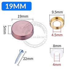 Mirror Screws Cap Screw Brass Chrome Decorative Cover Caps Disc Plate 16mm-40mm