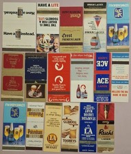 BEER BREWERY Matchbox Lables Whiskey Bar Cigarette Smoking Pipe Cardboard Cover
