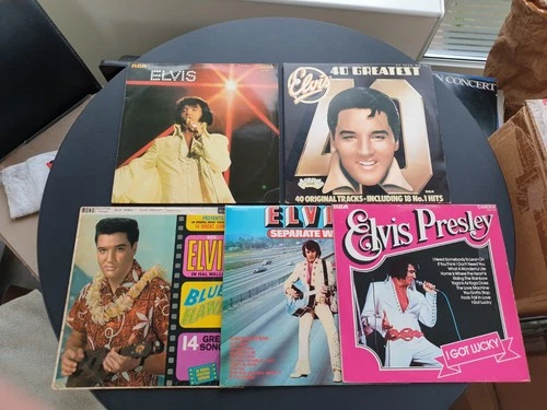 JOB LOT OF 5 X ELVIS PRESTLEY 12" VINYL RECORD LPS
