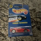 Hot Wheels Ferrari Testarossa Red Diecast Car 1990 Vintage Collectible