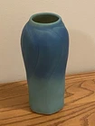 Early Van Briggle 7 1/2” Matte Turquoise Blue Green Vase AA Colo Springs Mark