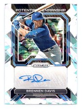 Brennen Davis 2023 Prizm #PP-BD Silver Cracked Ice Auto Potential Penmanship