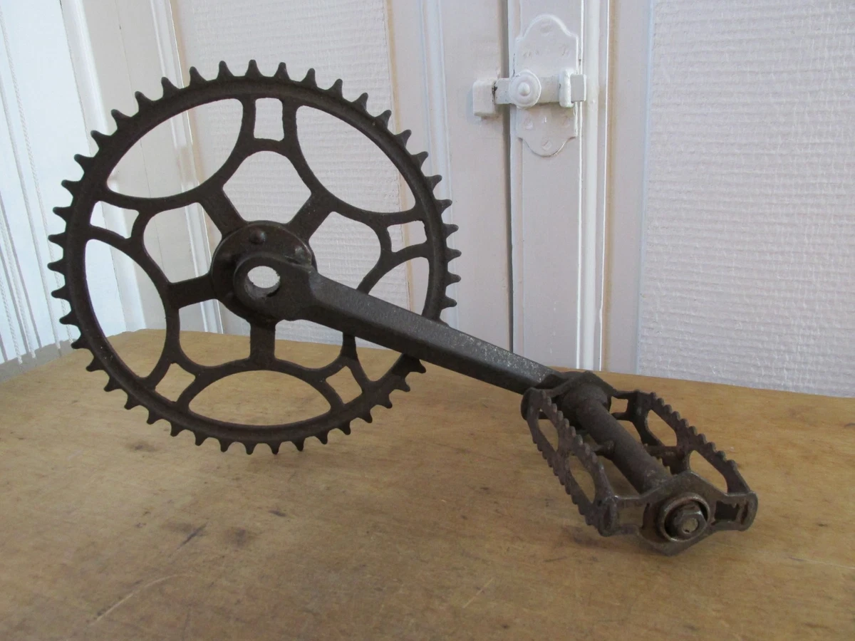 Pédalier Vélo Vintage Années 1910-1920 - Branches En étoile Double - Marque USA - Occasion