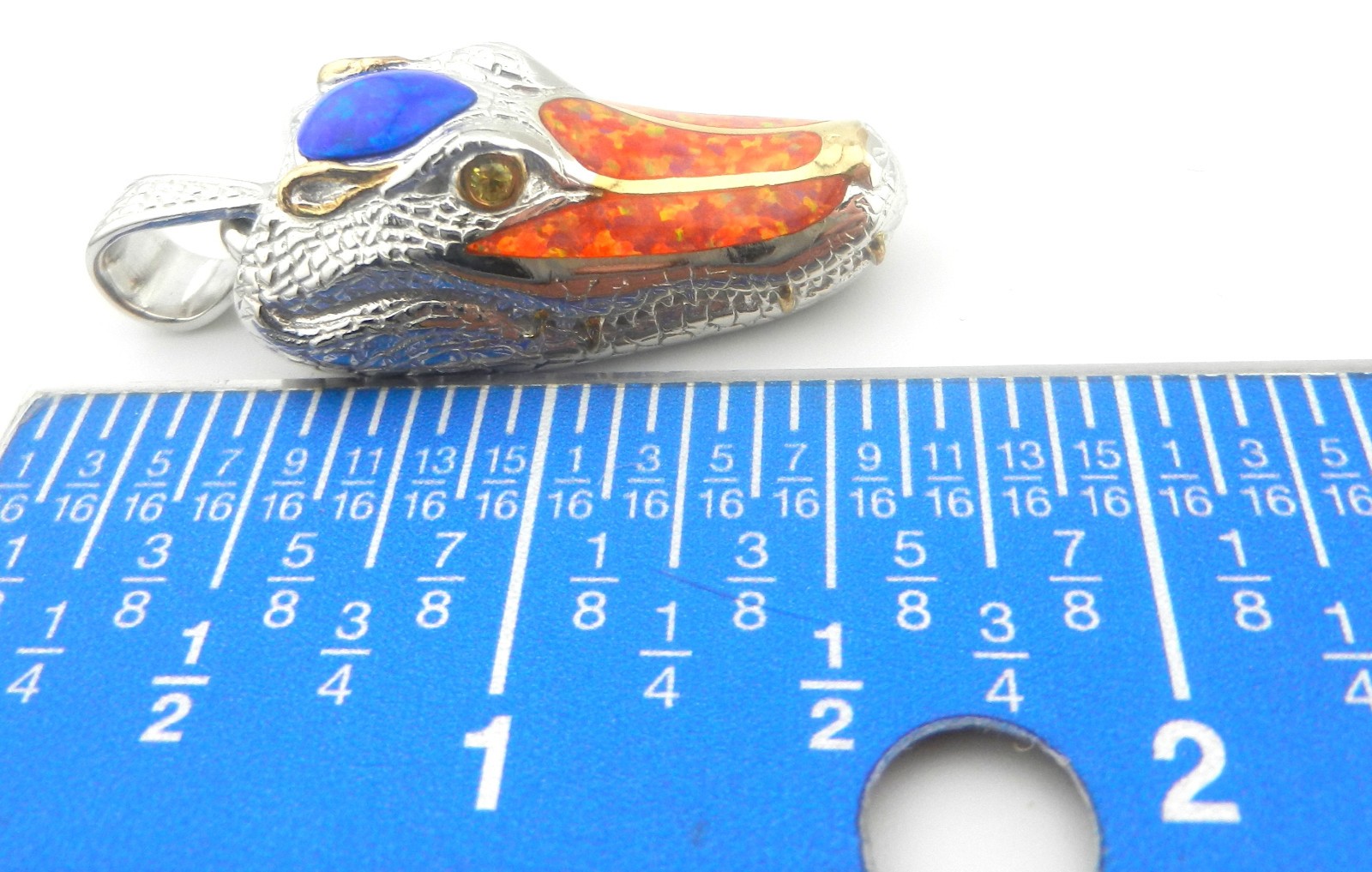 Kovel Solid Sterling Silver Alligator Pendant Pin… - image 7