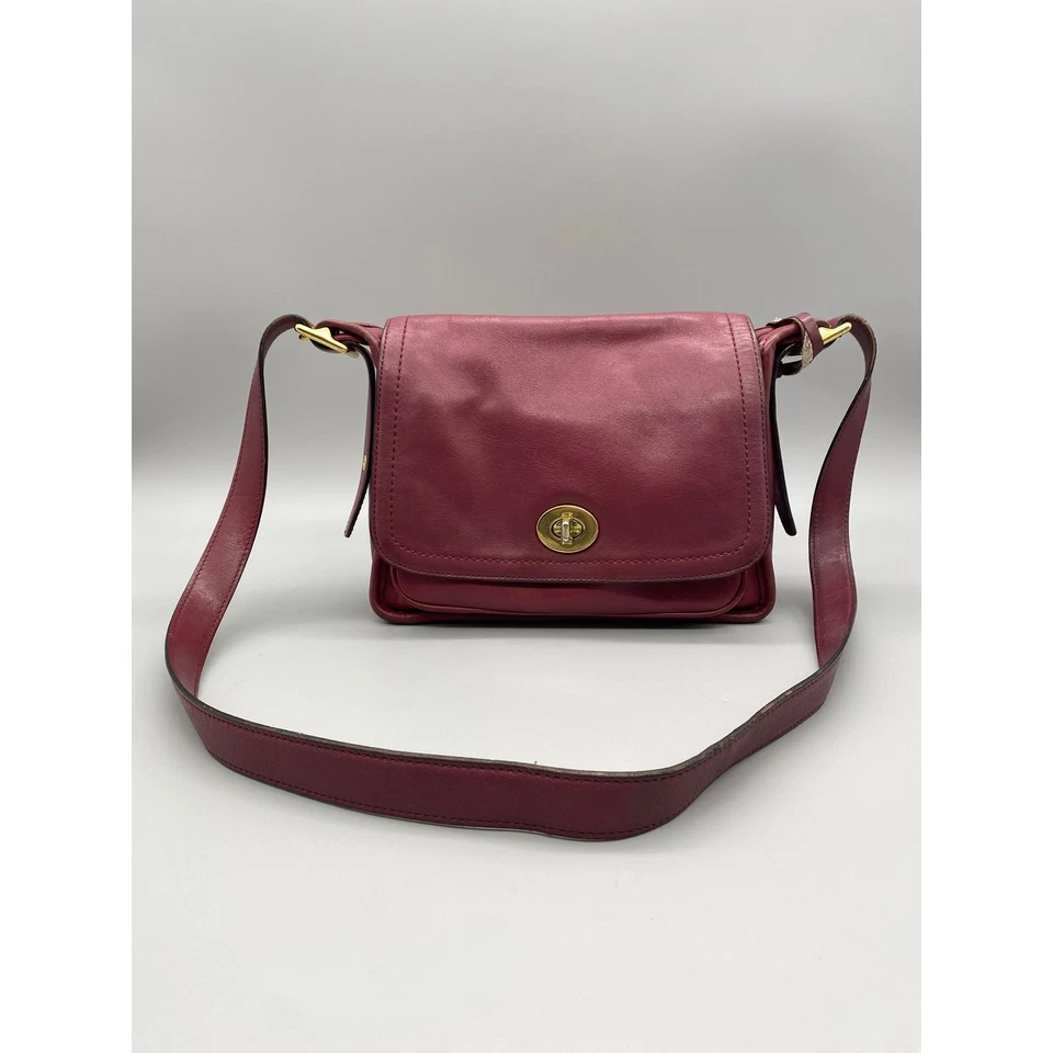 Coach Legacy Rambler 21194 Vintage Red Leather Crossbody Bag – Rare - Image 3 of 4