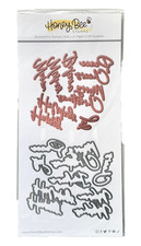 New! Honey Bee Stamps Foil Script Holiday Hot Foil Plates & Die Set Christmas