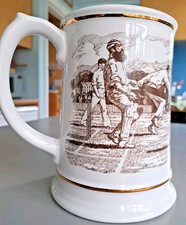 Vintage Franklin Porcelain Cricket 1982 Ashes Centenary Ceramic Tankard England
