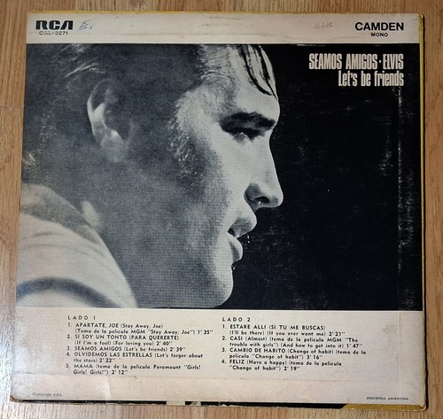 Elvis ARGENTINA 1971-1977 LP LOT Seamos Amigos + BLACK LABEL Moody Blue - Picture 2 of 8
