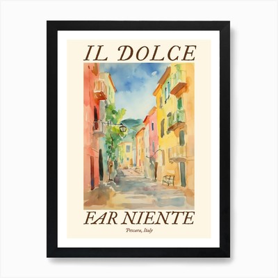 Il Dolce Far Niente Pescara, Italien gerahmtes Wandbild Poster Leinwanddruck Bild