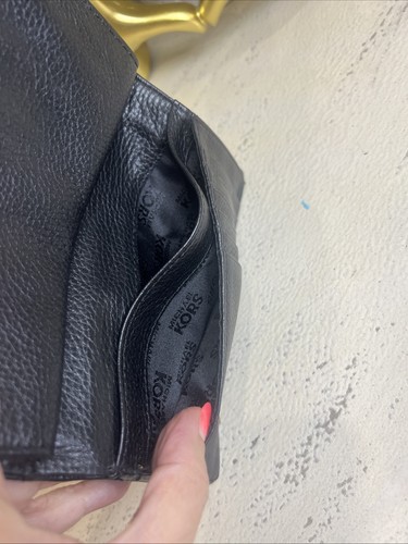Set-Michael Kors Large Black Leather Hudson Satchel Tote Purse And Black Wallet - Picture 24 of 24