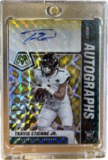 2021 Mosaic Travis Etienne Jr Black Gold Rookie Auto 2 /8 Jacksonville Jaguars