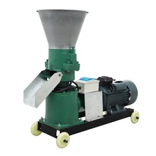 220V 4.08HP Farm Animal Cub Feed Machine Pellet Mill Machine 2mm w/2 Head Roller
