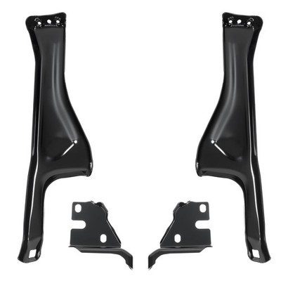 Front Bumper Bracket Set for 1981-1987 Chevy GMC C/K/R/V Series - Steel, Black F