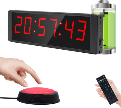 Large Stopwatch with Start/Stop Button, LED Digital Timer with Remote, Countdown