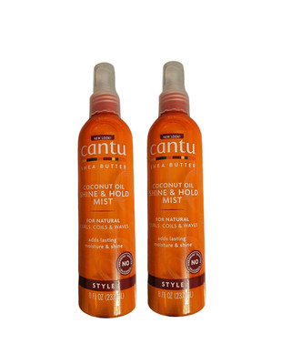 Cantu Sheabutter Kokosöl Glanz und Halt Nebel 8oz 2er Pack