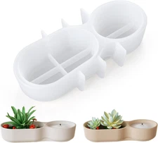 Flower Pot Resin Silicone Mold Double Mouth Storage Mold Epoxy Resin Silicone Mo