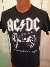 AC/DC For Those About to Rock Men's Medium Black Short Sleeve T-Shirt.